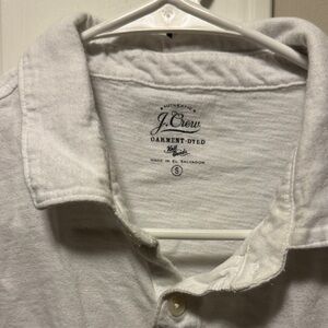 J. Crew Men's Classic White Polo Shirt
